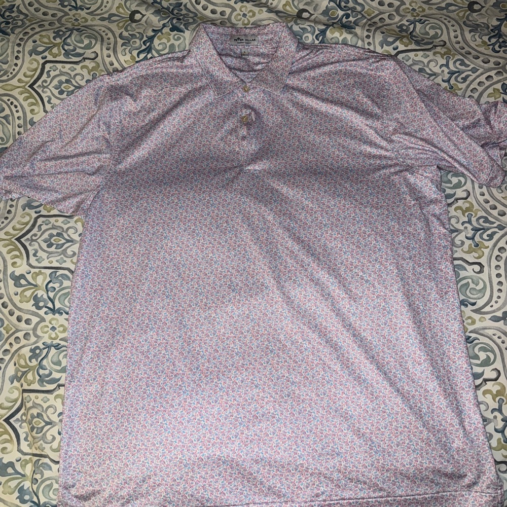 Peter Millar Men's Multicolor Patterned Short Sle… - image 2